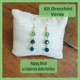 Kit Orecchini Base Sfere Swarovski Verde