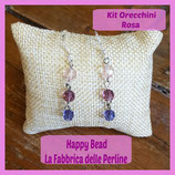 Kit Orecchini Base Sfere Swarovski Rosa