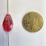 Goccia Sfacettata in Vetro 9x15mm Rosso AB