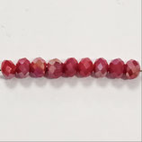 Cipollotti Sfacettati 3x4mm Rosso Siam Opaco AB 50 pezzi