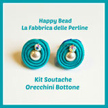 Kit Soutache Orecchini Bottone Turchese