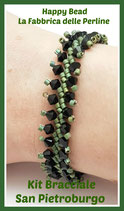 Kit Saint Petersburg Bracelet Stitch  Basic BIG Version Black / Military Green