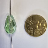 Goccia Sfacettata in Vetro 9x15mm Verdino