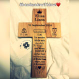 Holzkreuz personalisiert