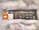 Geburtskissen bestickt  Maximilian