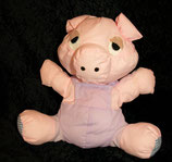 Knautschi / Puffalump  Schwein  rosa mit Latzhose
