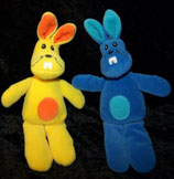 IKEA Kuscheltier GOSIG KANIN Hase / Kaninchen gelb blau schwarz