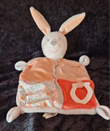 Topolino / Topomini activity Schmusetuch Hase Beißring Streifen Muster lachs