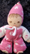 eine der esten Sterntaler Puppe /  Wichtel / Däumling / Vintage weiß rosa