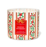 3-Dochtkerze Frosted Cranberry