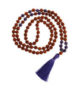 Rudraksha-Mala mit Amethyst