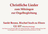 Sankt Benno, Bischof hoch zu Ehren GL 837 (München-Freising)