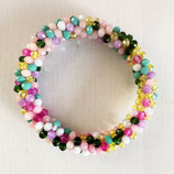 Facett- Armband Multicolour White Pink