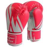 Boxhandschuhe Kunstleder pink-weiß