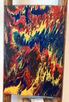 Acrylbild "Lava" in Pouringtechnik 60 x 40 cm