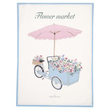 Greengate Geschirrhandtuch Piece printed Portia flowers white