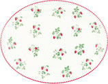 Greengate ovaler Teller Servierplatte Berry white