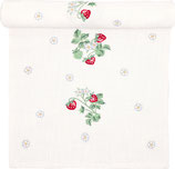 Greengate Tischläufer Berry white bestickt 45 x 140 cm