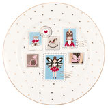 Greengate Frühstücksteller Plate X-Mas-Letter white