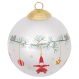 Greengate Weihnachtskugel Juana Glas weiß