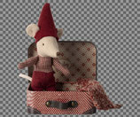 Maileg Weihnachtsmaus Baby im Metallkoffer