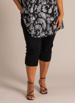 Colletta 3/4 legging/broek Madelief zwart