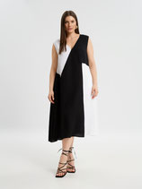 Mat Fashion jurk zwart/wit