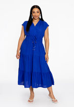 Yoek jurk blauw