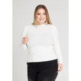 NO.1 BY OX strak shirt met turtle nek offwhite