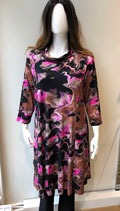MJ Style A-lijn jurk Janneke zwart/roze