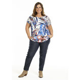 Gozzip T-shirt Gitta met blauwe print