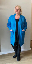 NO.1 BY OX vest met ballonmouw turquoise