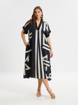 Mat Fashion jurk zwart/beige