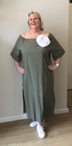 Mat Fashion jurk Khaki ( zonder bloem)