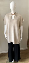 Mat Fashion trui met ketting beige