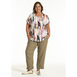 Gozzip-T-shirt Gitte wit met print