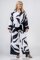 Curviss blouse zwart/wit