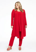 Yoek cardigan rood