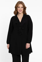 Yoek blouse met ruches zwart