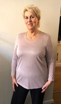 Mona Lisa shirt roze met glitter