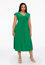 Yoek jurk met kapmouw groen