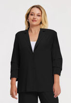 Yoek blazer geplooide mouw zwart