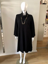 Mat Fashion jurk met kol zwart