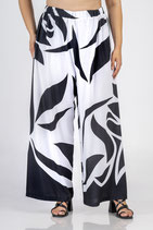 Curviss wijde broek zwart/wit