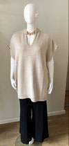 Mat Fashion trui met ketting beige