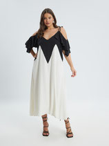 Mat fashion jurk V-hals