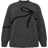 NO.1 BY OX trui met strik grijs