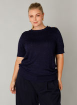 Yest Curve trui Floortje donkerblauw