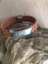 Lederarmband geflochten 3er