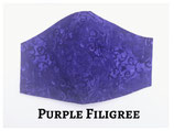 Purple Filigree Pocket Mask